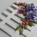 Handmade Paper Flower Spray - Wooden Picket Fence..