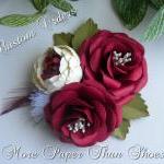 Hand Sculpted Paper Flowers - Red &..